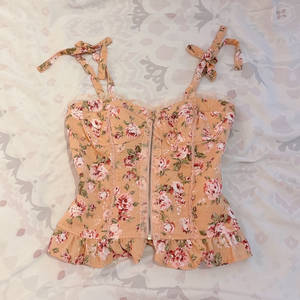 (NWT) Liz Lisa | Peach Floral Bustier